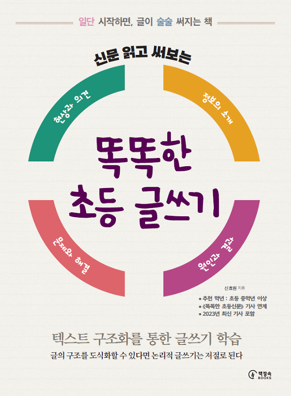 (신문 읽고 써보는) 똑똑한 초등 글쓰기_책표지