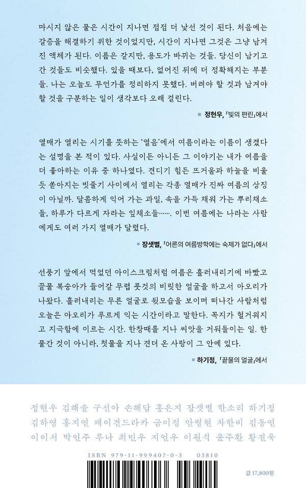 어른의 여름방학에는 숙제가 없다 - 2D 뒤표지