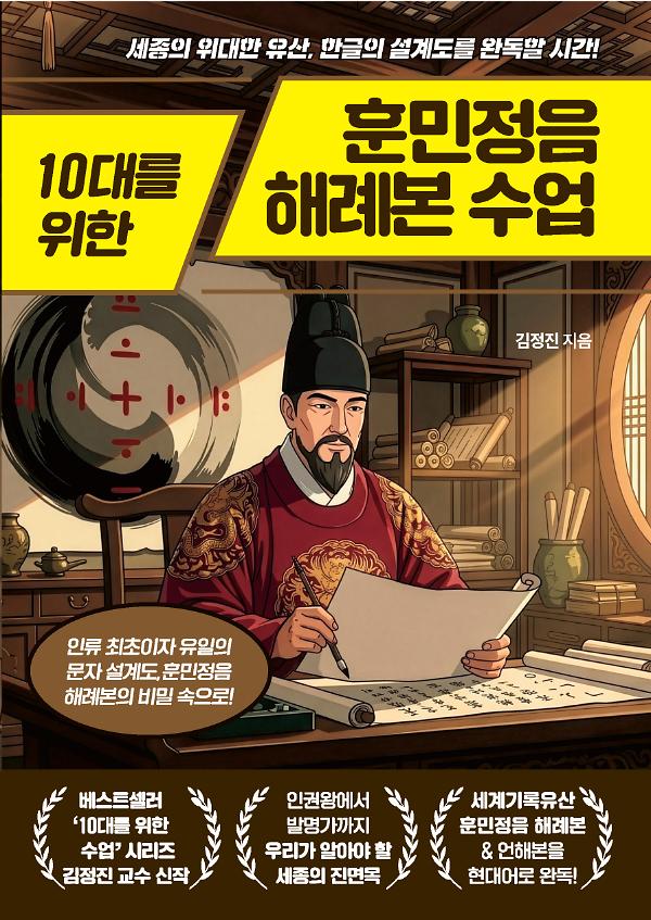 10대를 위한 훈민정음 해례본 수업 - 평면표지(2D 앞표지)
