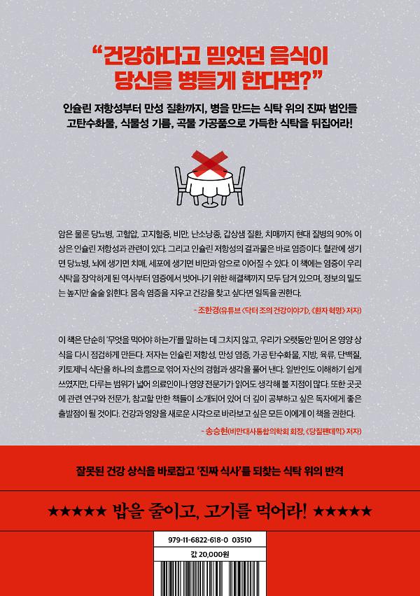 식탁 위의 염증 - 2D 뒤표지