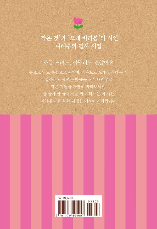 필사 너무 잘하려고 애쓰지 마라 - 2D 뒤표지