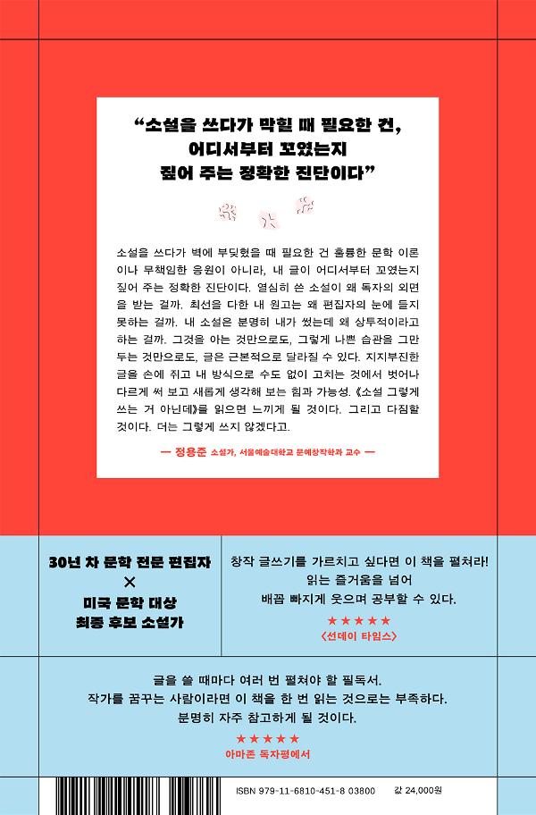 소설 그렇게 쓰는 거 아닌데 - 2D 뒤표지